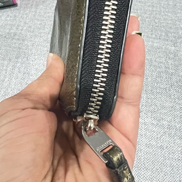 All saints metallic leather long wallet/wristlet - Picture 11 of 16